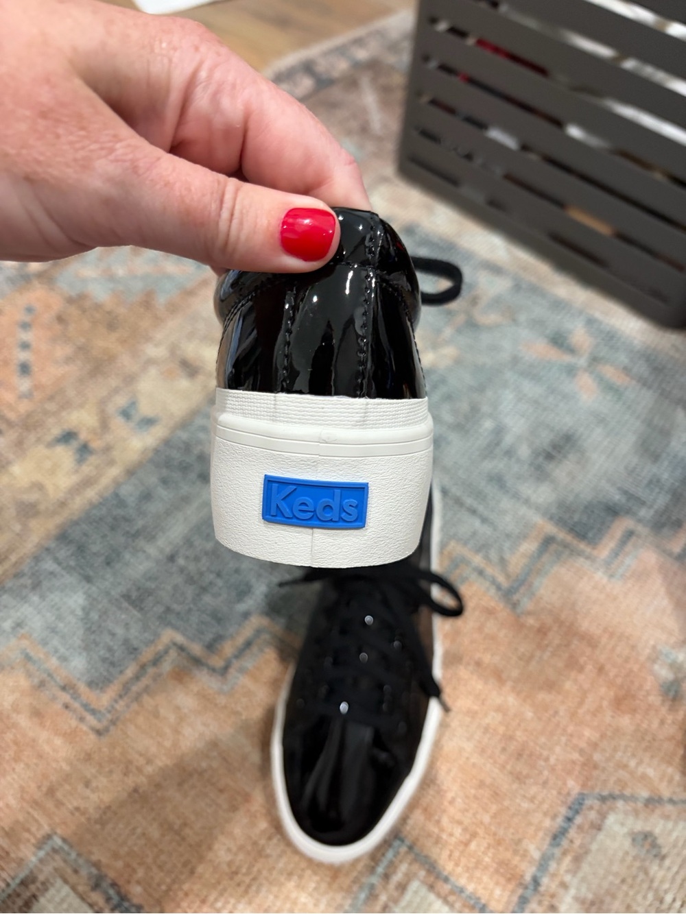 Keds Women's Jump Kick Duo Black Patent Platform Sneaker. Brand New W/O Box - Picture 10 of 11